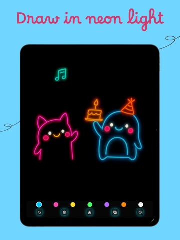 Neon Drawing - Glow Art iPad screenshot