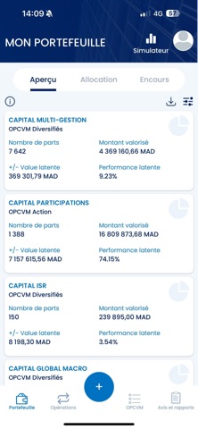 OPCVM DIRECT iPhone screenshot