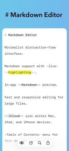 iWriter 2 iPhone screenshot