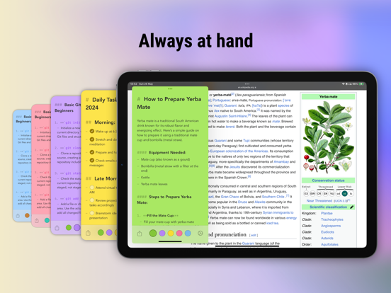 FiveNotes Mobile iPad screenshot 6 - Productivity app