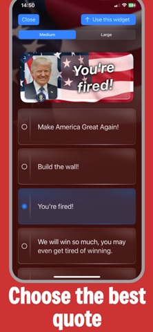 ThePresidentsWidget screenshot