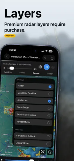 Скриншот NOAA Weather Radio на iPhone 4