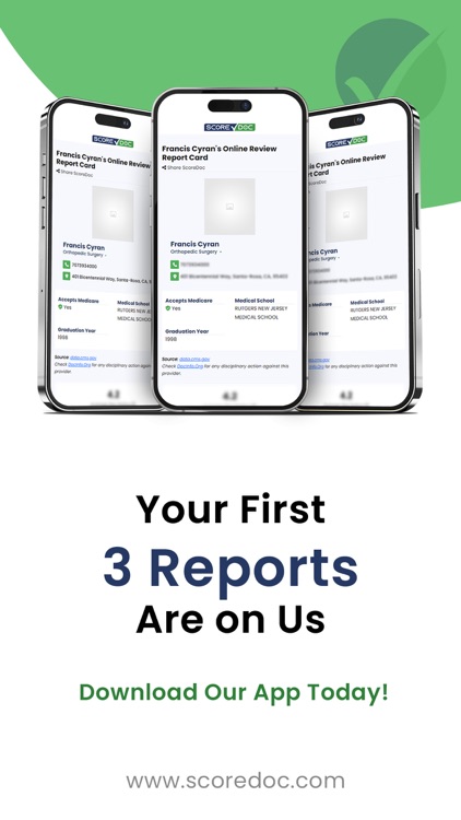 ScoreDoc: Doctor Reviews