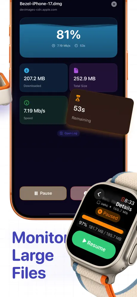 NanoJet: Save & Organize Files 下载管理器应用截图