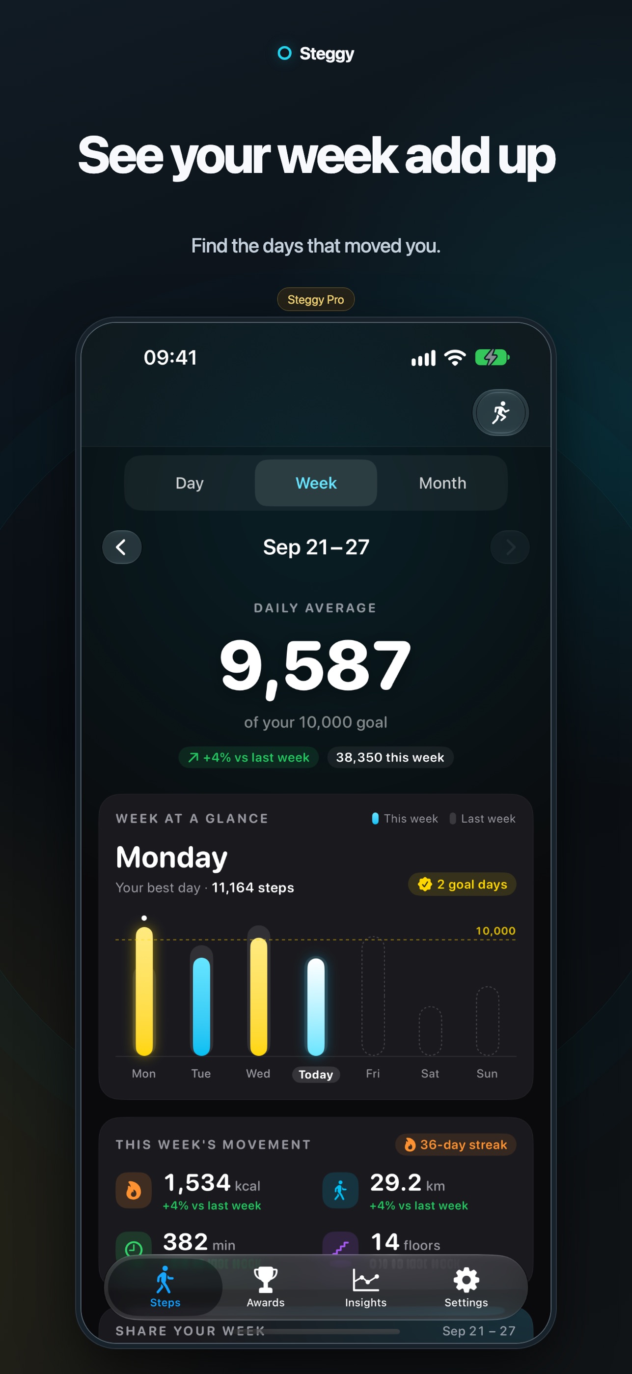 Screenshot 5 of Steggy: Step Counter