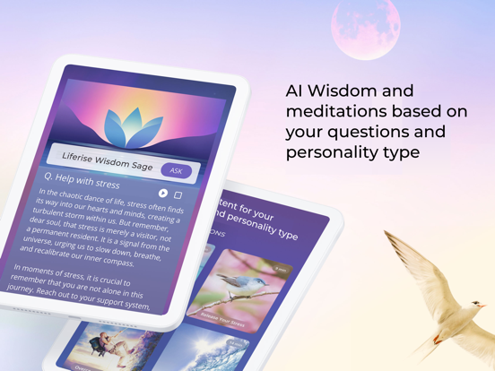 Liferise AI Mystic Mindfulness iPad screenshot 2 - Health & Fitness app