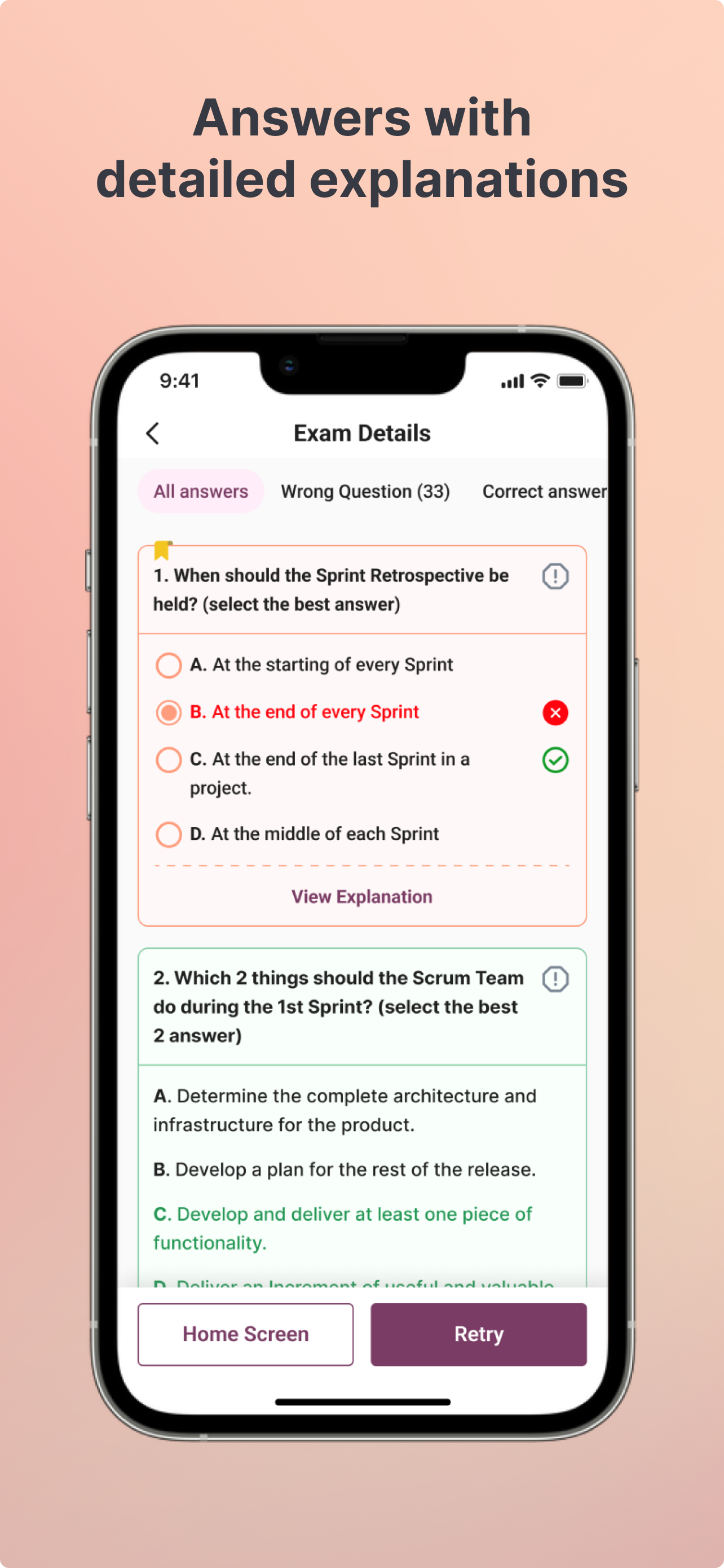 ISTQB Agile Exam Simulator screenshot 5