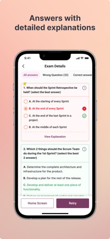 ISTQB Agile Exam Simulator Screenshot 5 of 6