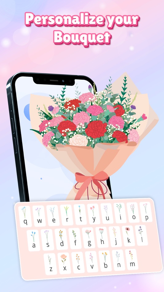 #3. Flower Language Keyboard Theme (iOS) Podle: Pham Quynh Nga