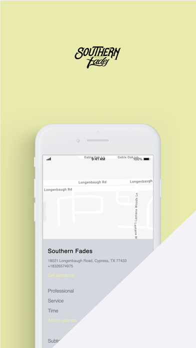 Southern Fades iPhone screenshot 1 - Lifestyle app