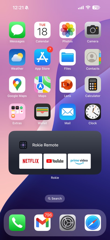 Rokie - Remote for Roku Player - Accès Instantané Widget