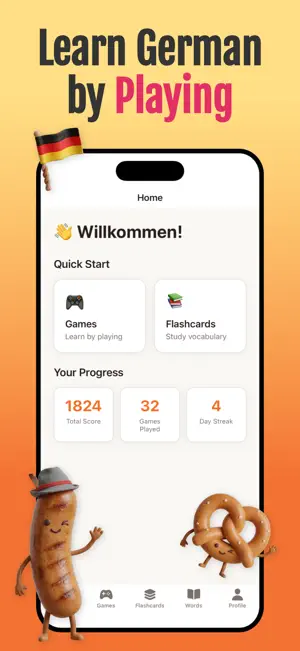 German Games, Quiz, Flashcards screenshot 1