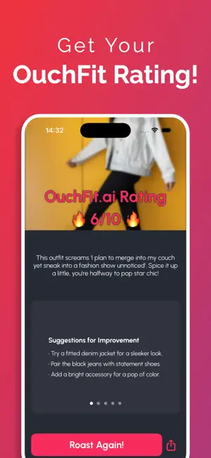 OuchFit: Outfit Rating, Roasts screenshot 3