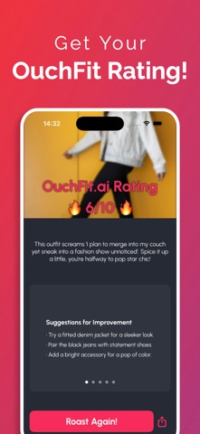 OuchFit AI: Roast my Outfit screenshot