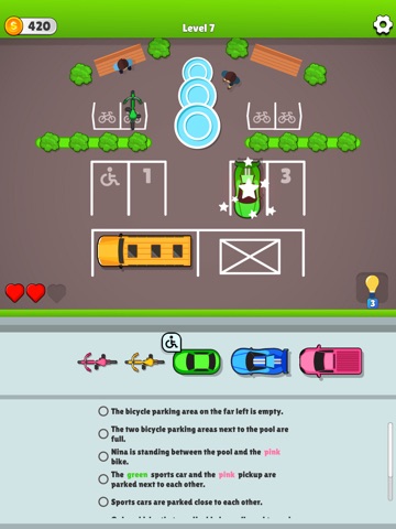 Parking Lot - Logic Puzzle iPad screenshot