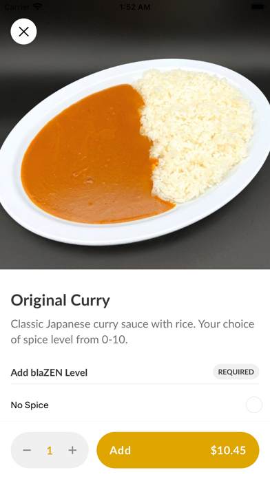 Zen Curry Express iPhone screenshot 4 - Food & Drink app