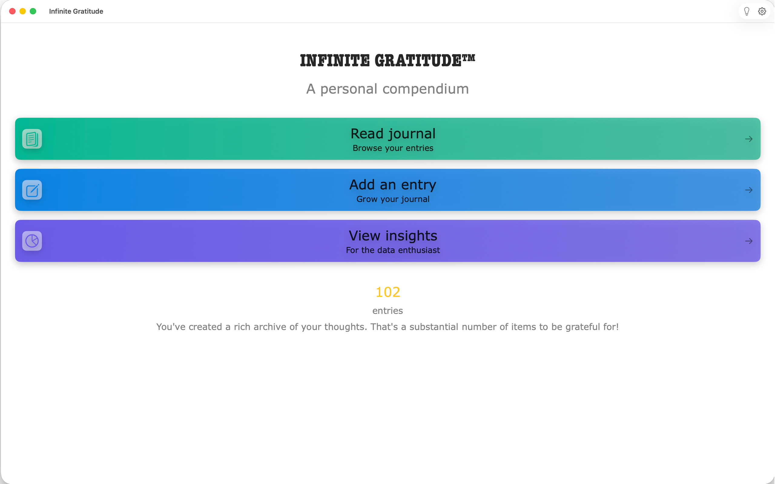 Infinite Gratitude