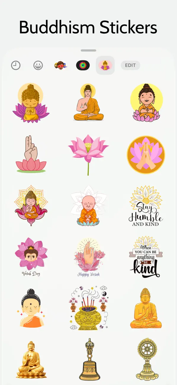 Screenshot #2 pour Buddhism Stickers Set