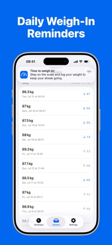 Weight Loss Tracker - Scaler iPhone screenshot