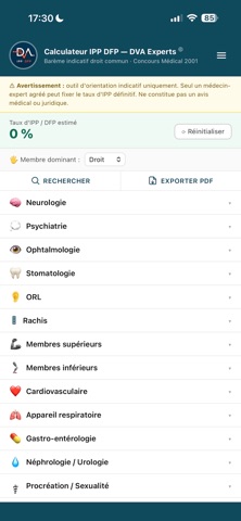 Taux IPP DFP – DVA Experts screenshot