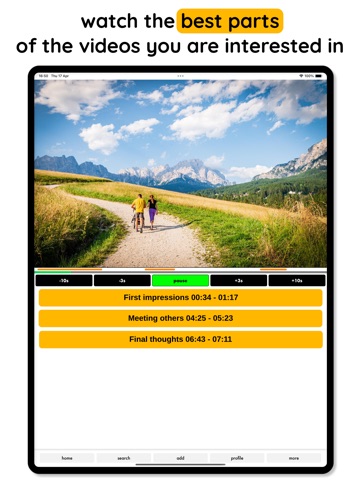 VideoHighlights - what matters iPad screenshot