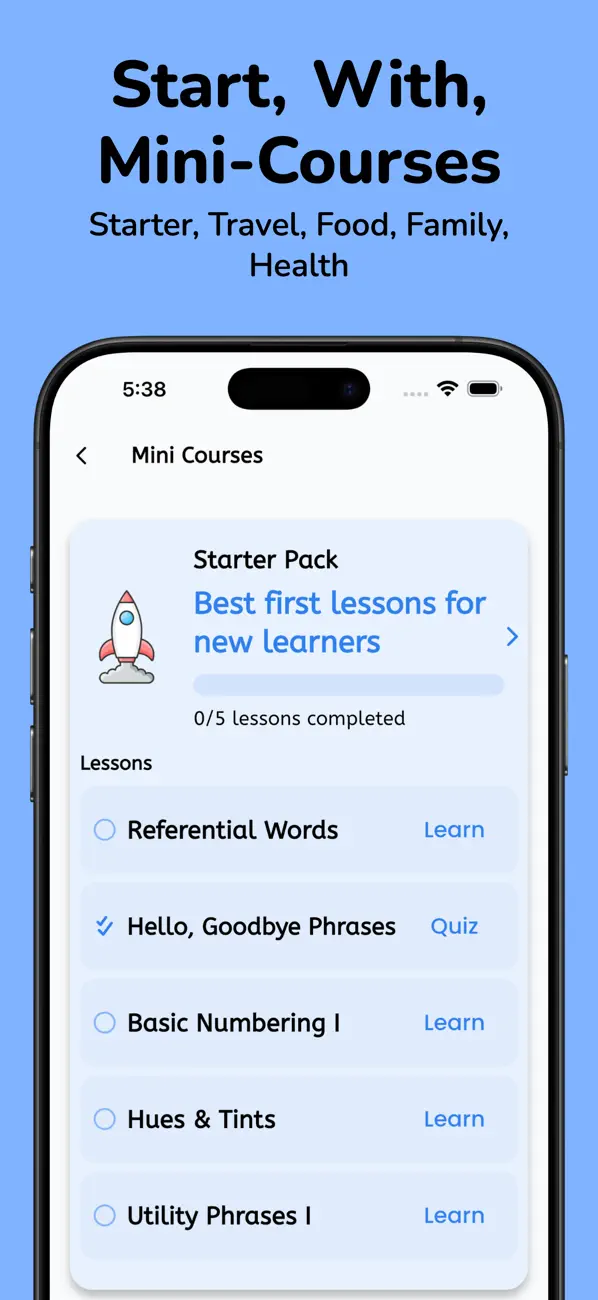 Learn Lithuanian For Beginners iOS app screenshot showing feature 6