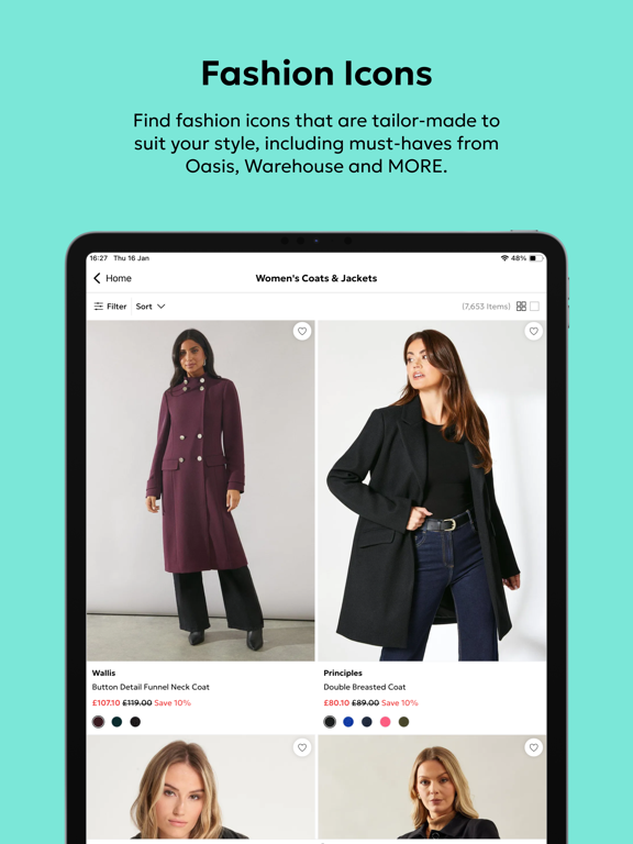 Debenhams iPad screenshot 3 - Shopping app