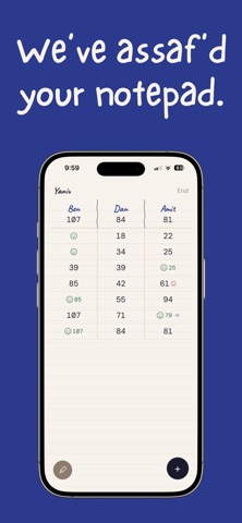Yaniv Scorekeeper iPhone screenshot
