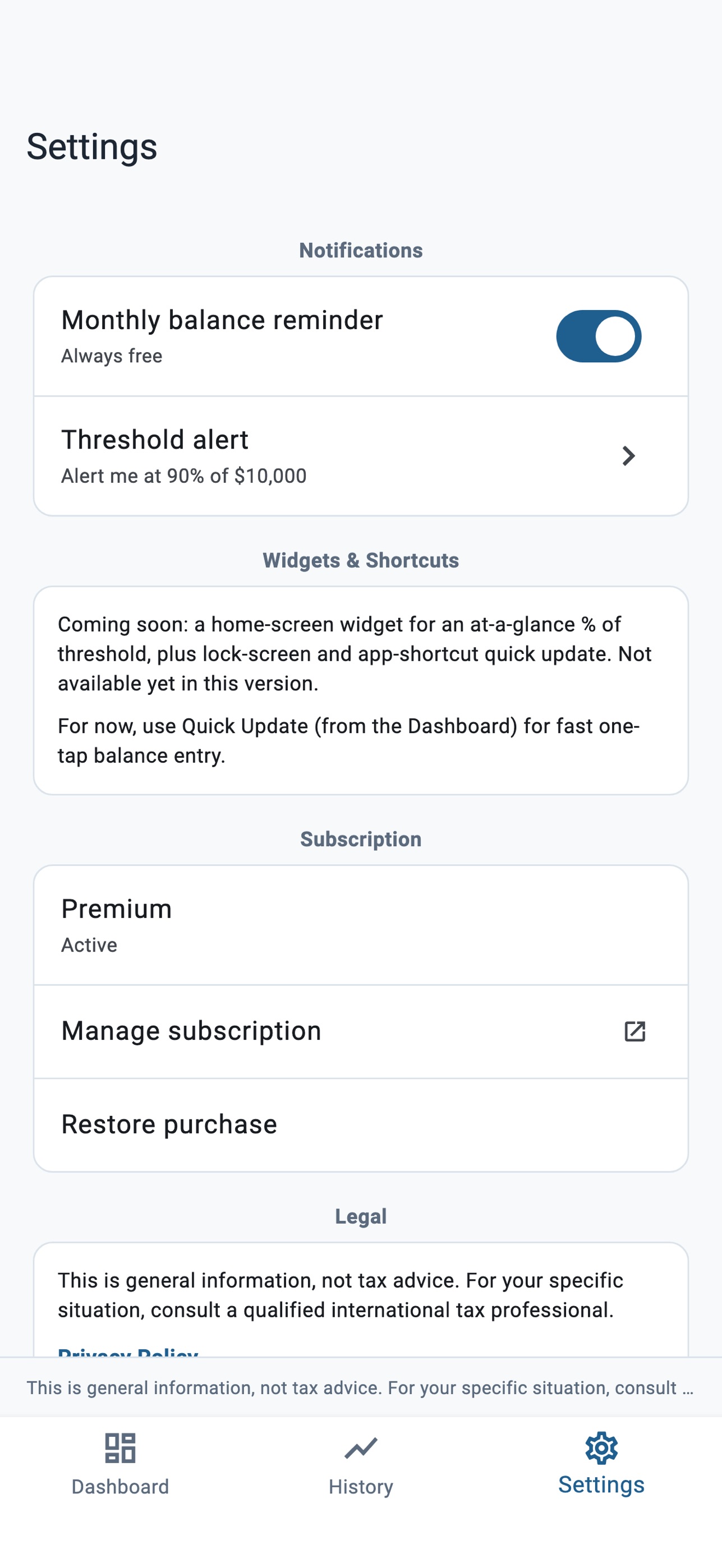 Screenshot 4 of FBAR Tracker