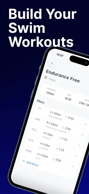 Swim Workouts & Log - SwimBeat screenshot 1