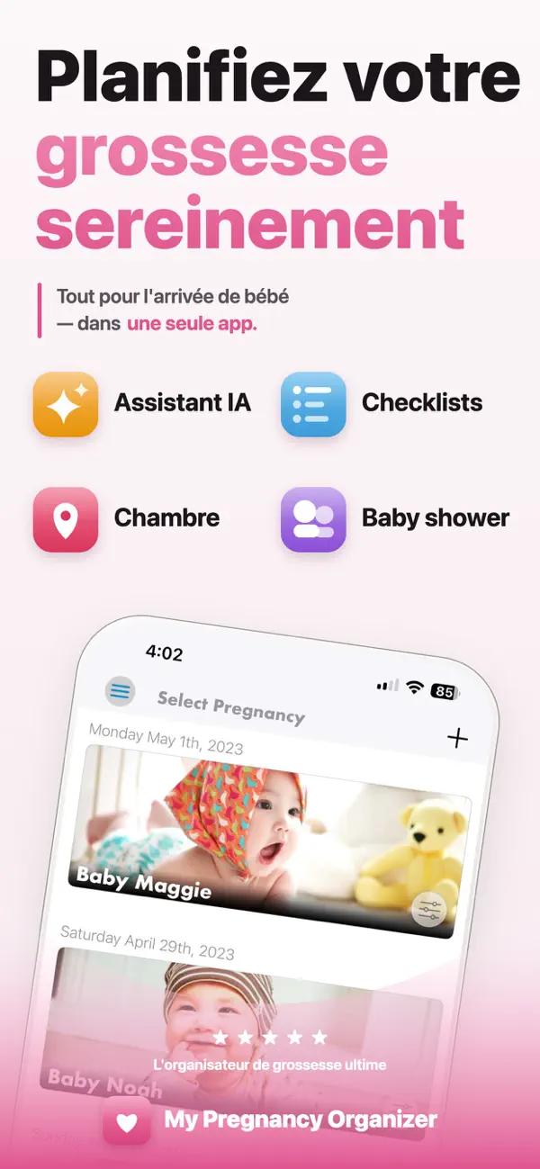 Screenshot #1 pour My Pregnancy Organizer