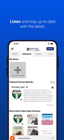 Boise State Public Radio iPhone screenshot
