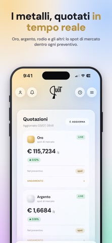 Quot - Preventivi galvanica screenshot