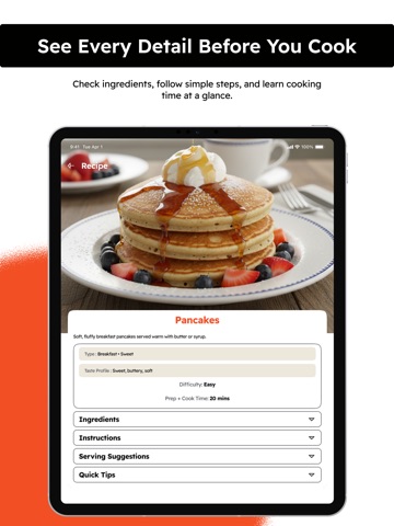 CookEasy – Recipe Finder iPad screenshot