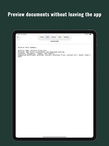 Zip RAR 7z: TextAdviser iPad screenshot