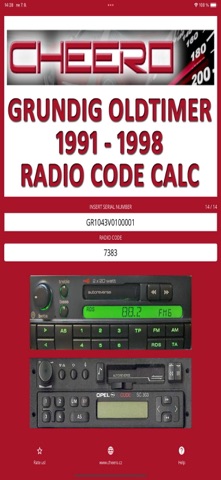 RADIO CODE for GRUNDIG OLDTIME Screenshot 1 of 10