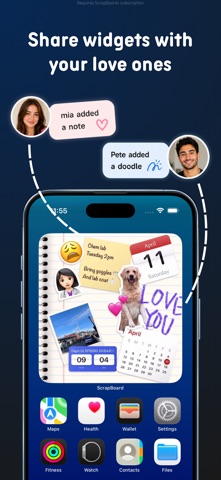 Shared Love Widget: ScrapBoard Screenshot 1 of 6