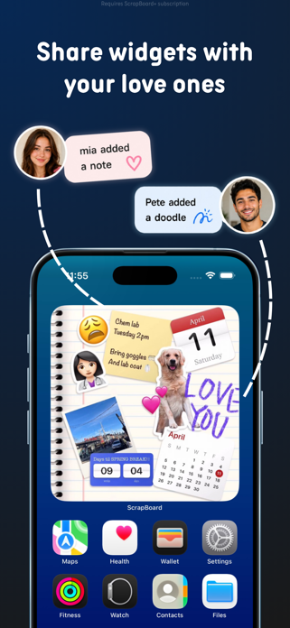 Shared Love Widget: ScrapBoard Screenshot 1 of 6