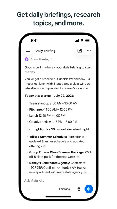 Meta AI screenshot 1 of 8
