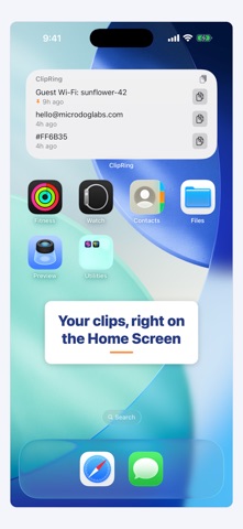 ClipRing iPhone screenshot