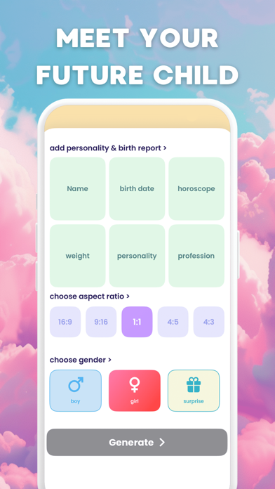 Bae: AI Baby Generator & Photo Screenshot