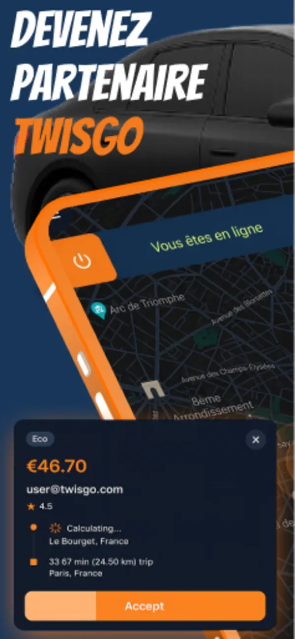 Screenshot #1 pour TwisGo Driver