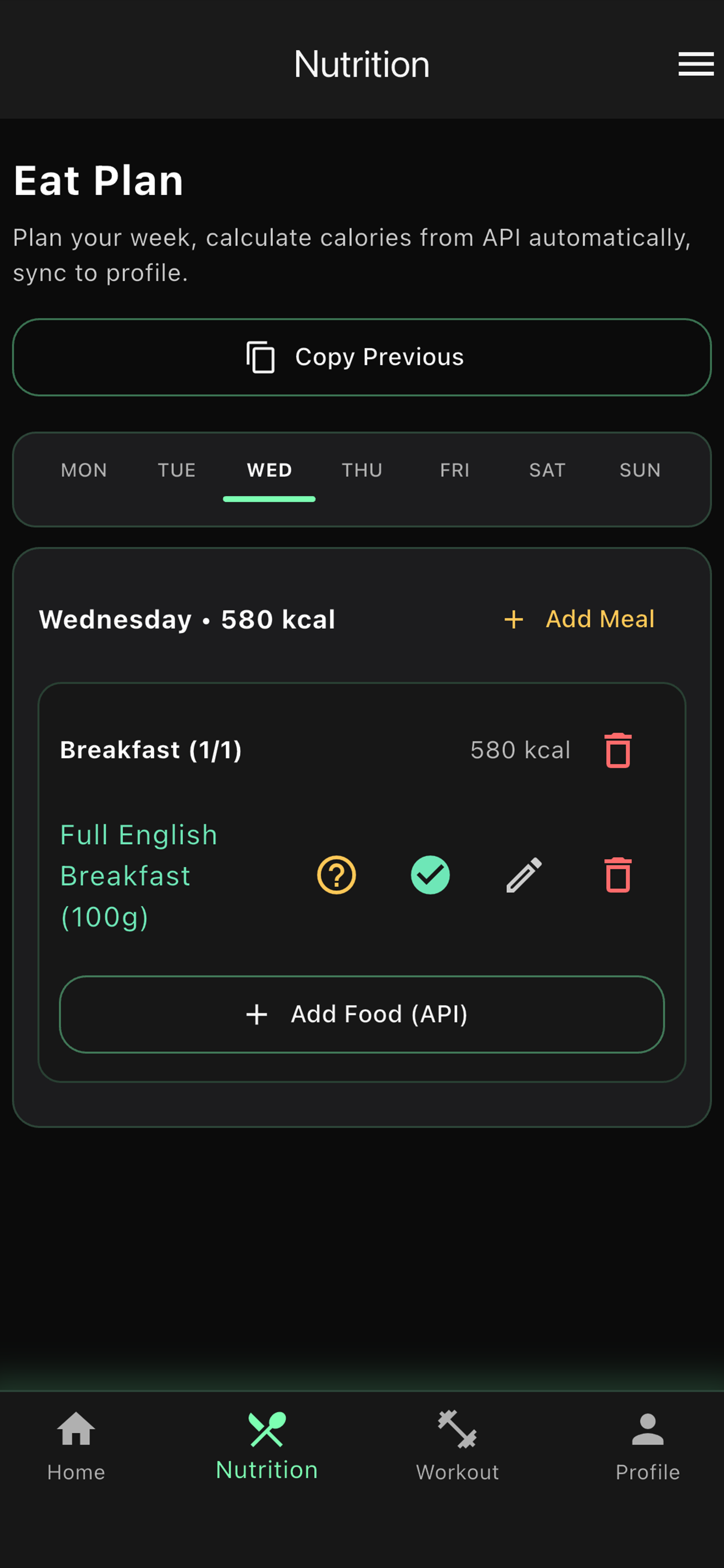 FitAndEat: Workout & Calorie screenshot 3
