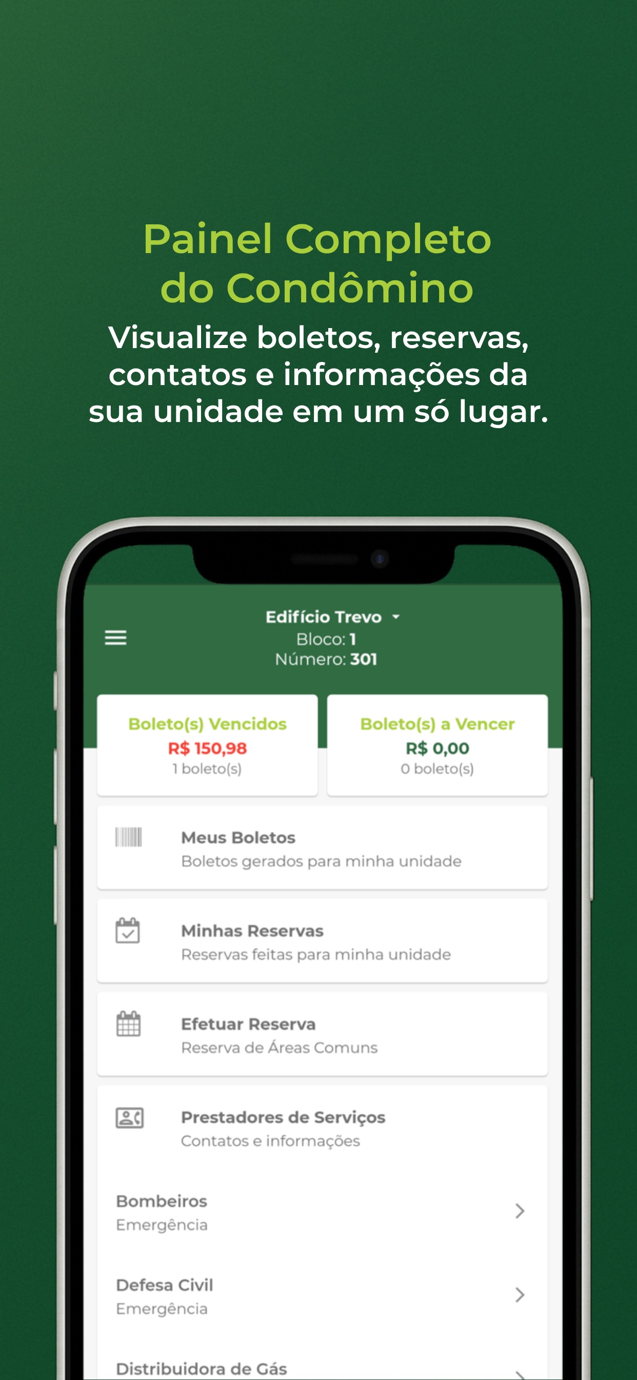 Screenshot 1 of Hórus - Área do Condômino
