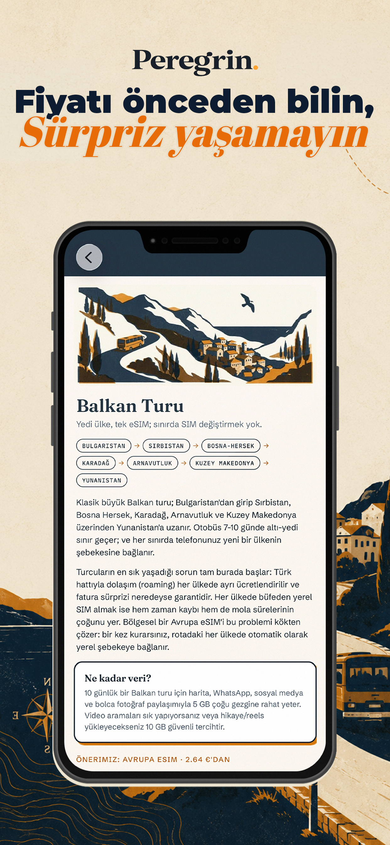 Peregrin: Yurt Dışı için eSIM screenshot 3