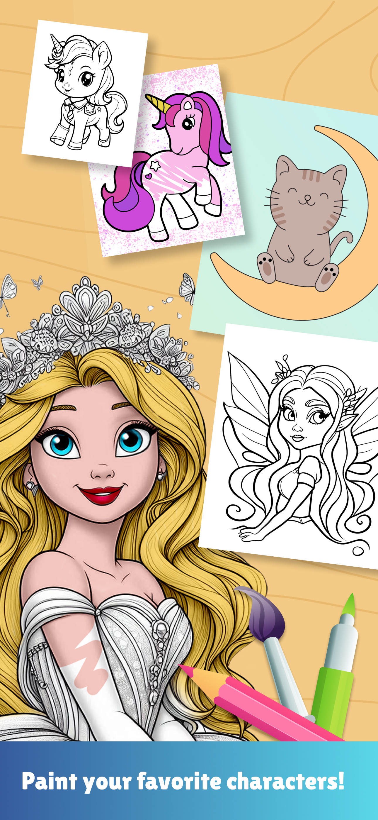Paint princesses & fairy tales
