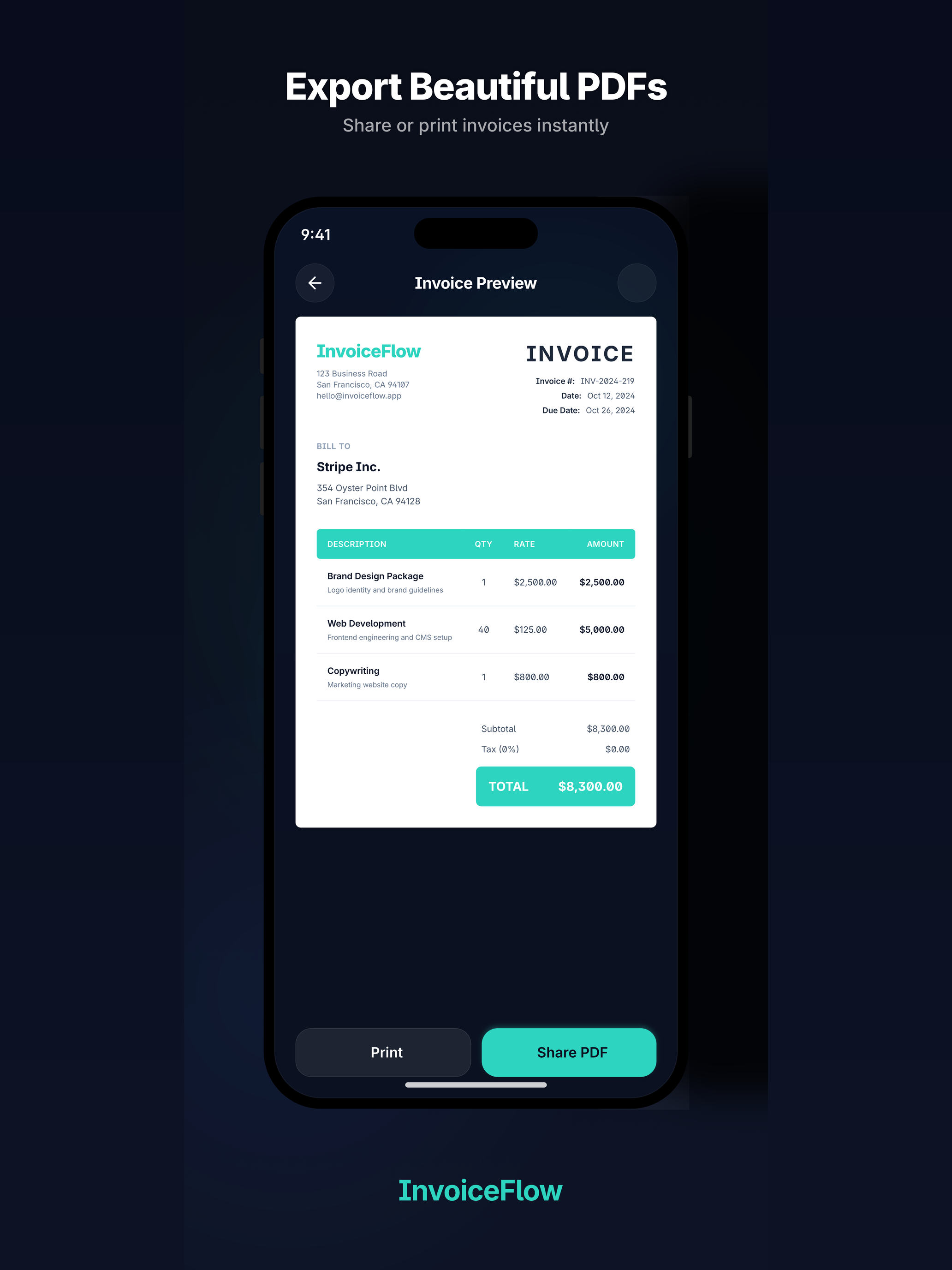 InvoiceFlow - Invoice Maker