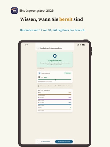 Einbürgerungstest RML iPad screenshot