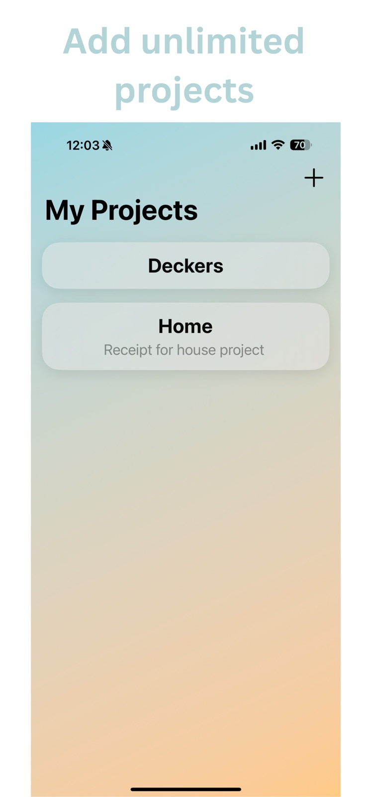 ReceiptSaverApp iphone screenshot 2