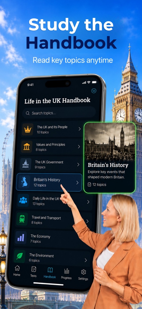 Life in the UK Test - IoS + Android App screenshot 5